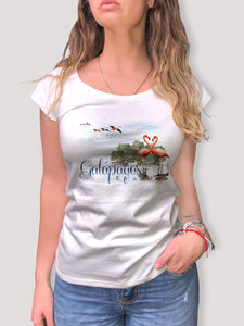 Camiseta 100% algodón "Flamingos"