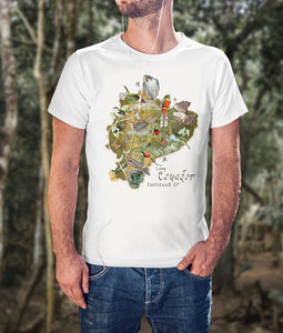 Camiseta 100% algodón "Mapa Ecuador Aves"