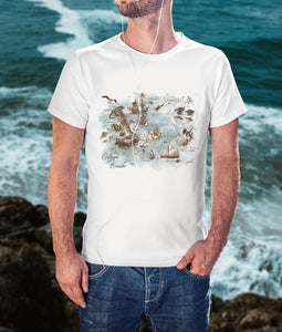 Camiseta 100% algodón "Mapa Galápagos"