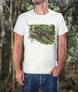 Camiseta 100% algodón "Mono Araña Acostado"