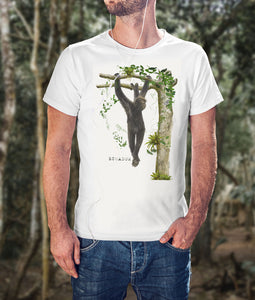 Camiseta 100% algodón "Mono Araña Colgado"