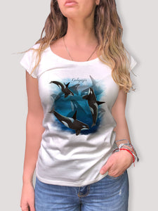 Camiseta 100% algodón "Orcas"