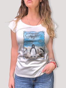 Camiseta 100% algodón "Pingüinos cuadro"